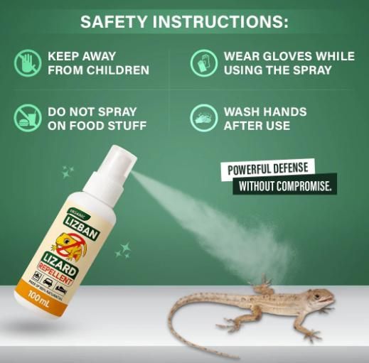 Lizard Repellent™ Spray 100Ml (Pack of 3) | Lizard-FREE home Solution - 60% OFF🔥